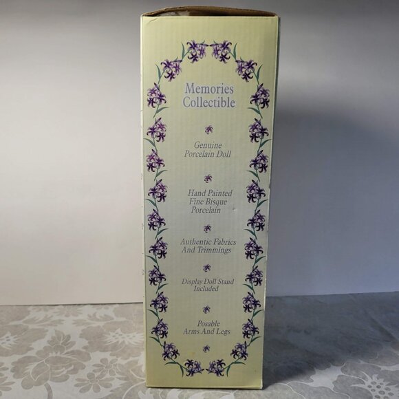 1996 Vintage Collectible Memories Porcelain 11" Doll Cuddle Wit w/Original Box - Picture 7 of 10